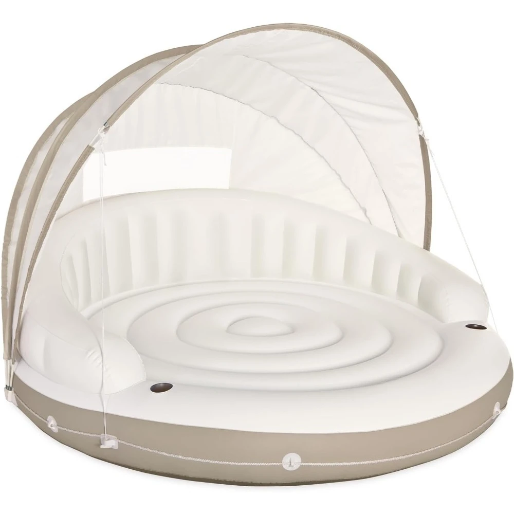 Outdoor Furniture Lounge - Flotteur de piscine gonflable Canopy Island