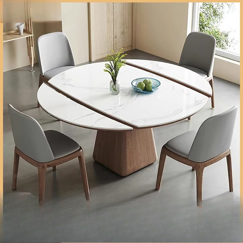 Outdoor Furniture Kids - Table à manger extensible ronde industrielle