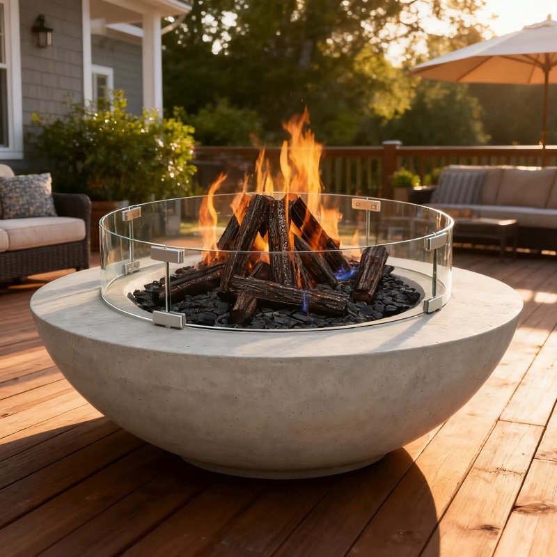 Fire Pit Bowl - Table de foyer GFRC avec bol