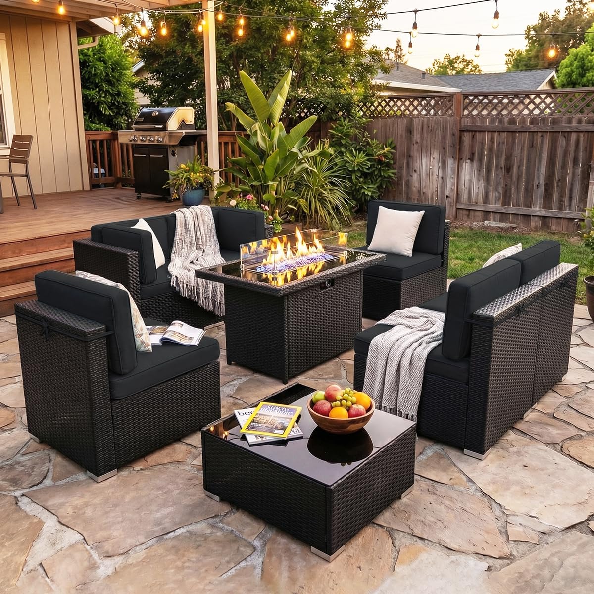 Outdoor Furniture Set With Fire Pit - Ensemble de mobilier de patio 8