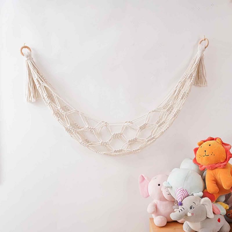 Outdoor Furniture Upholstery - Hamac de rangement Boho en peluche,