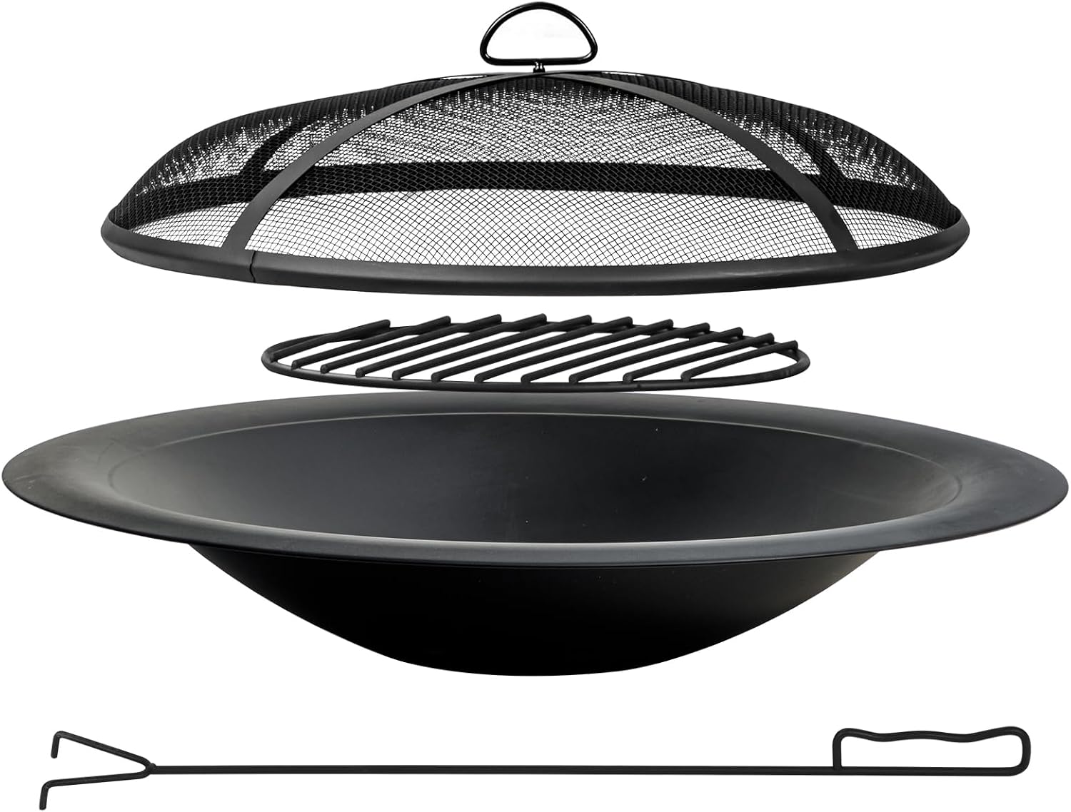 Fire Pit Bowl - Brasero en acier de 35 pouces,