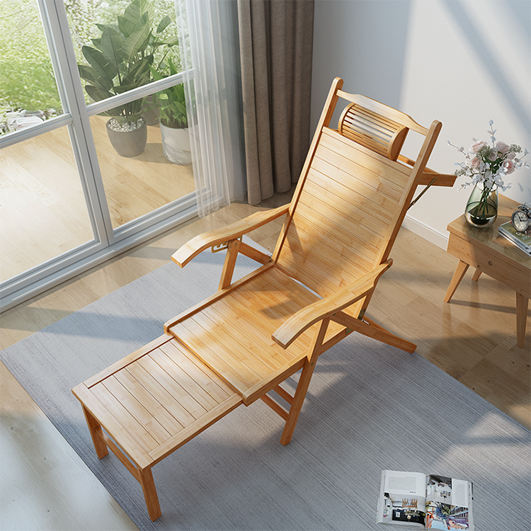 Outdoor Furniture Lounge - Chaise longue pliante en bambou au