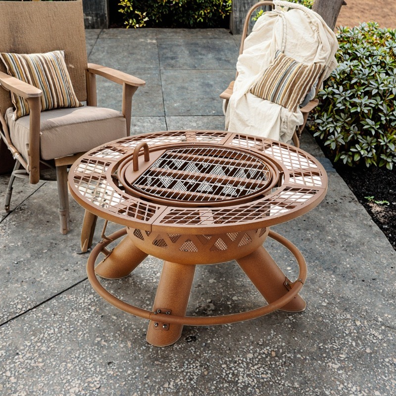 Outdoor Furniture Set With Fire Pit - Ensemble de barbecue et foyer extérieur