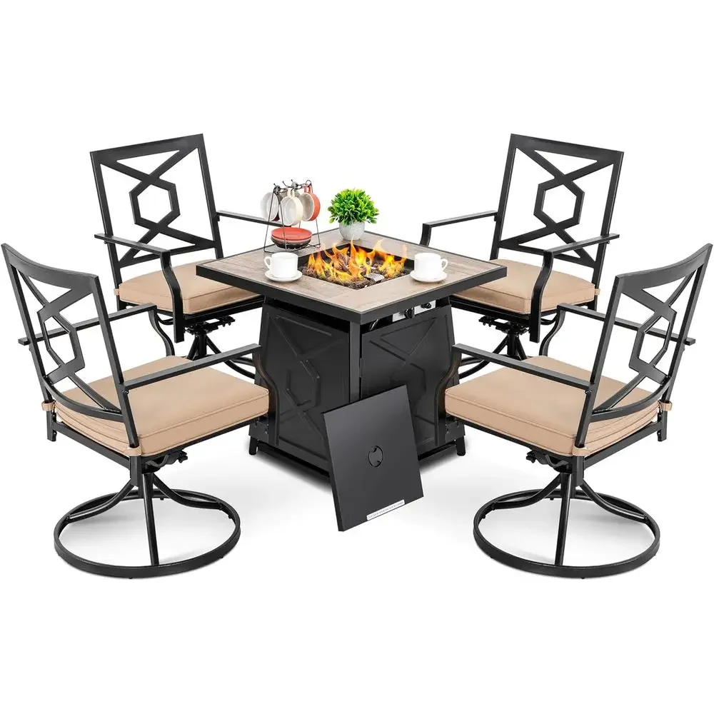 Outdoor Furniture Set With Fire Pit - Ensemble de meubles de patio extérieur