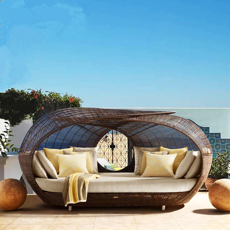 Lit de repos demi-rond en roti - Outdoor Furniture Sale avis et prix