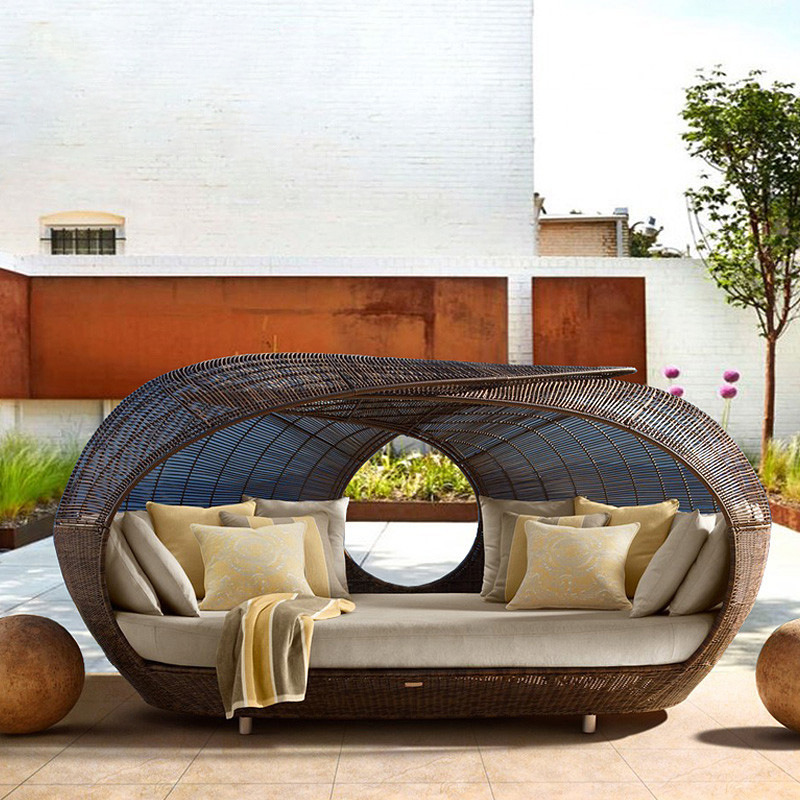 Lit de repos demi-rond en roti - Outdoor Furniture Sale avis et prix