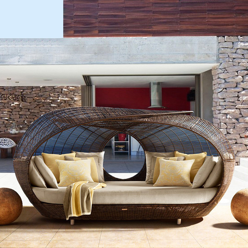 Lit de repos demi-rond en roti - Outdoor Furniture Sale avis et prix