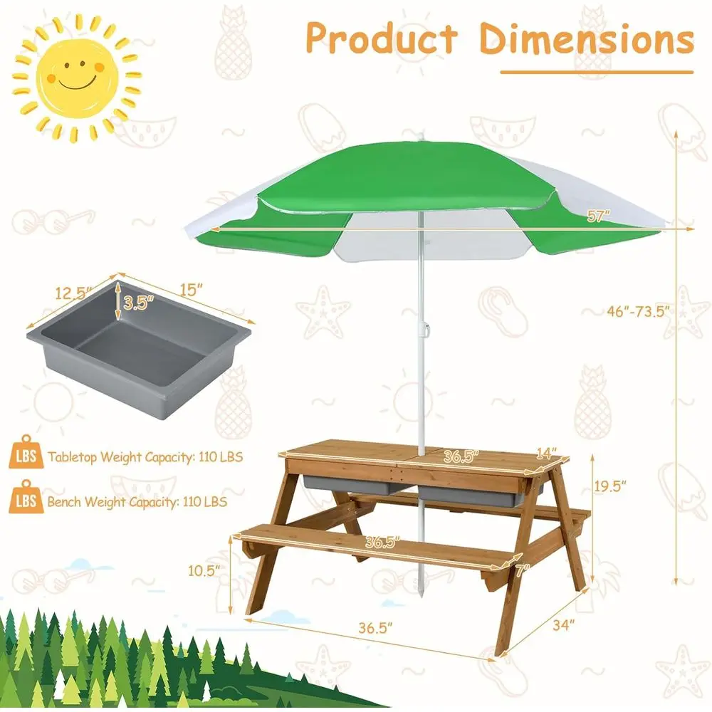 Table de pique-nique 4-en-1 en - Outdoor Furniture Kids avis et prix