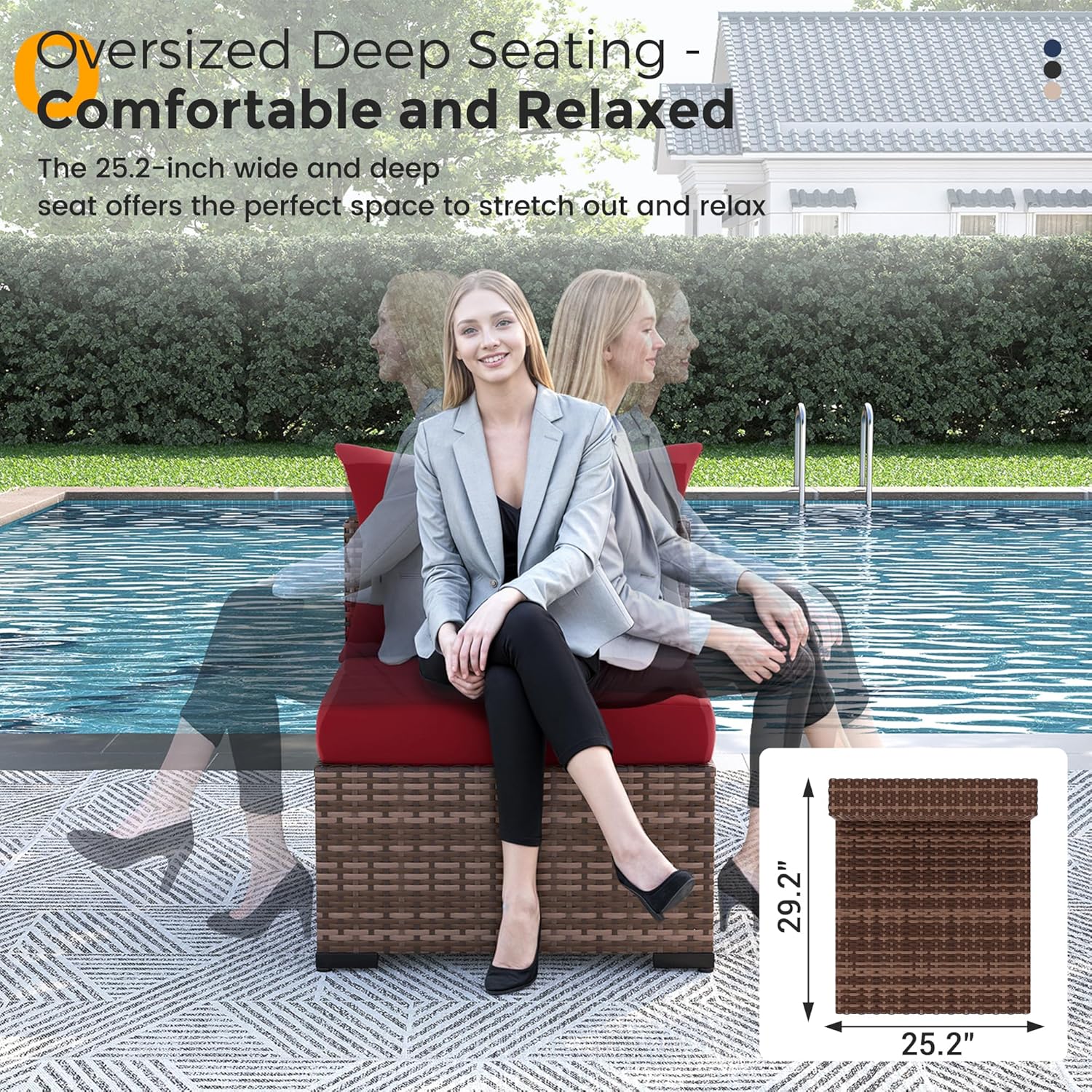 Ensemble de 8 pièces de canapé - Outdoor Furniture Set With Fire Pit avis et prix