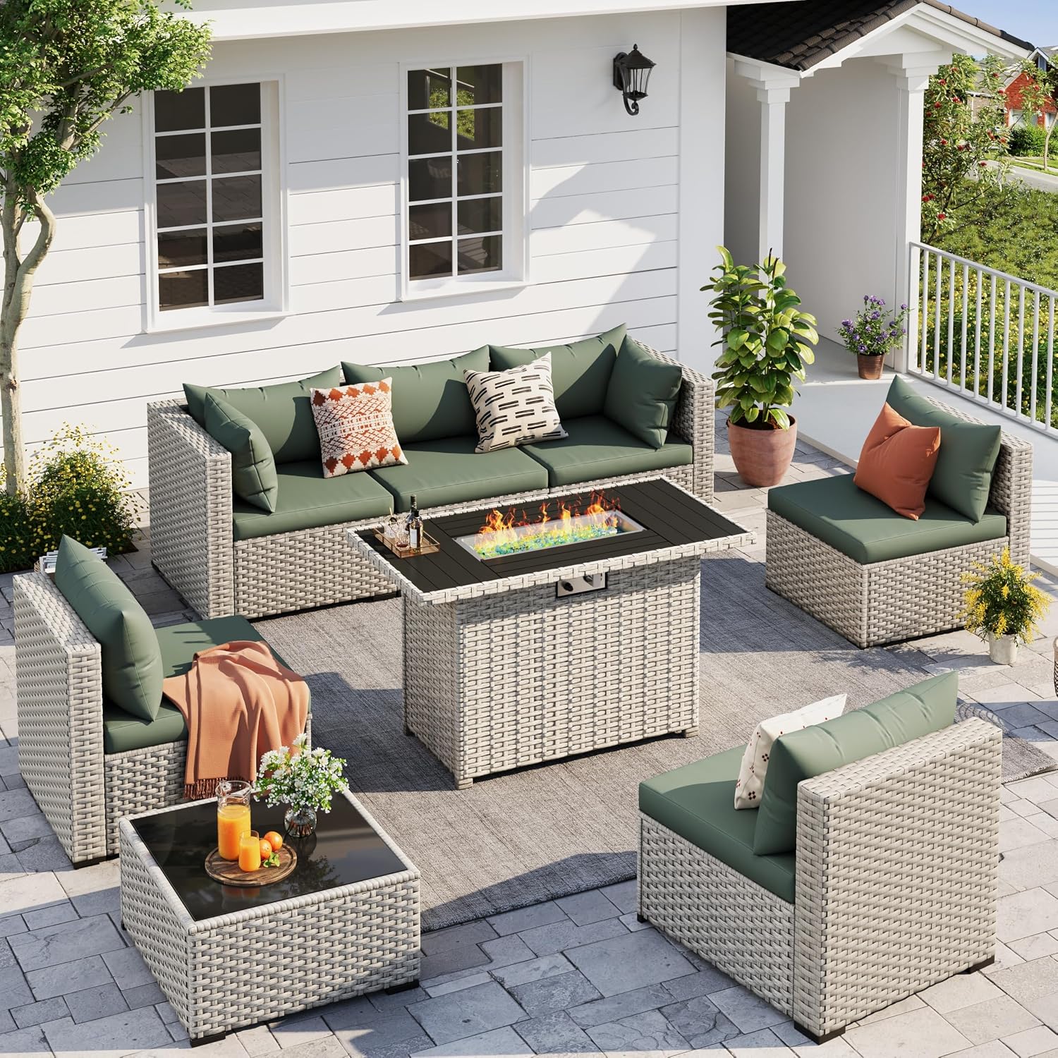 Ensemble de canapé d'extérieur - Outdoor Furniture Set With Fire Pit avis et prix