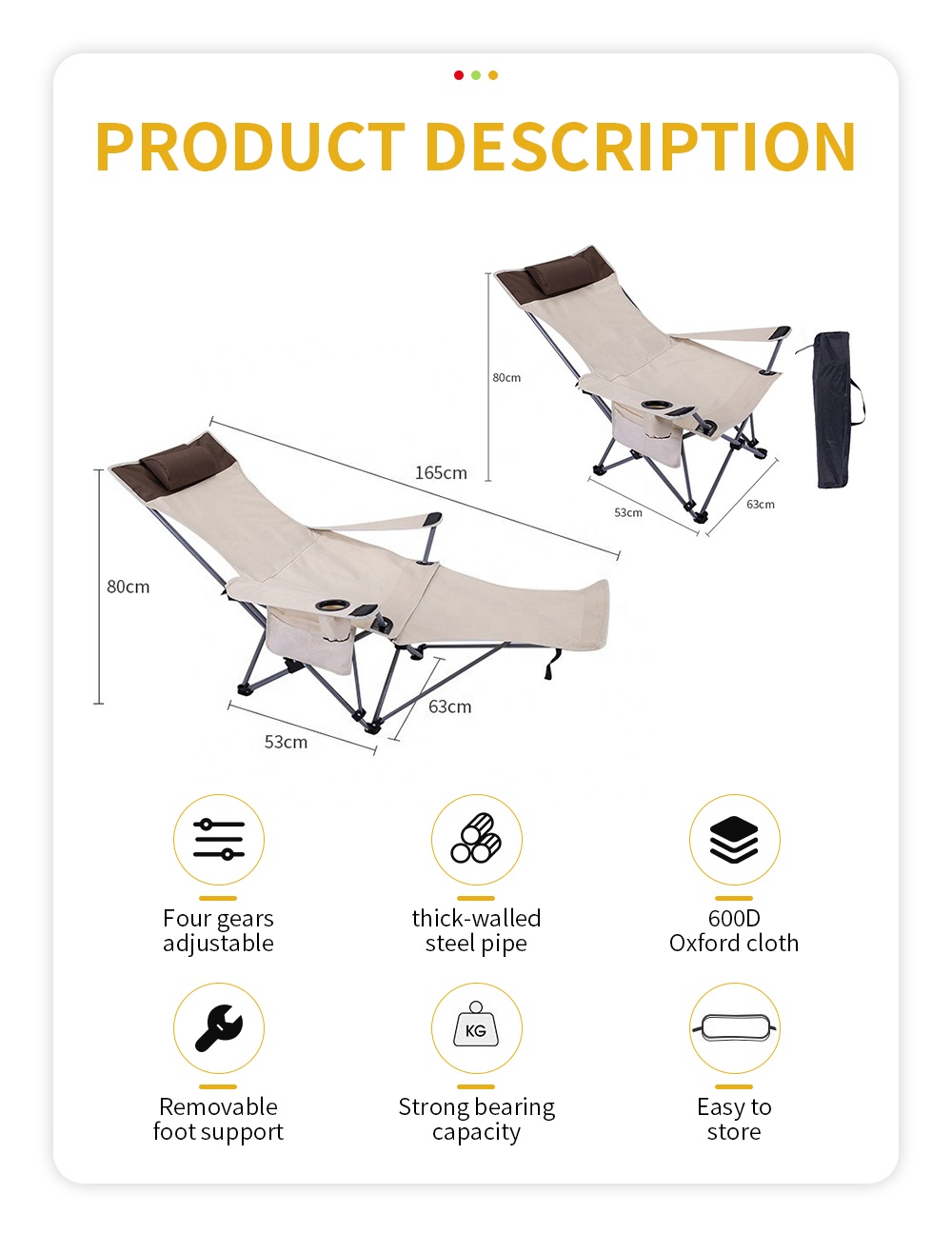 Chaise pliante inclinable port - Outdoor Furniture For Patio avis et prix