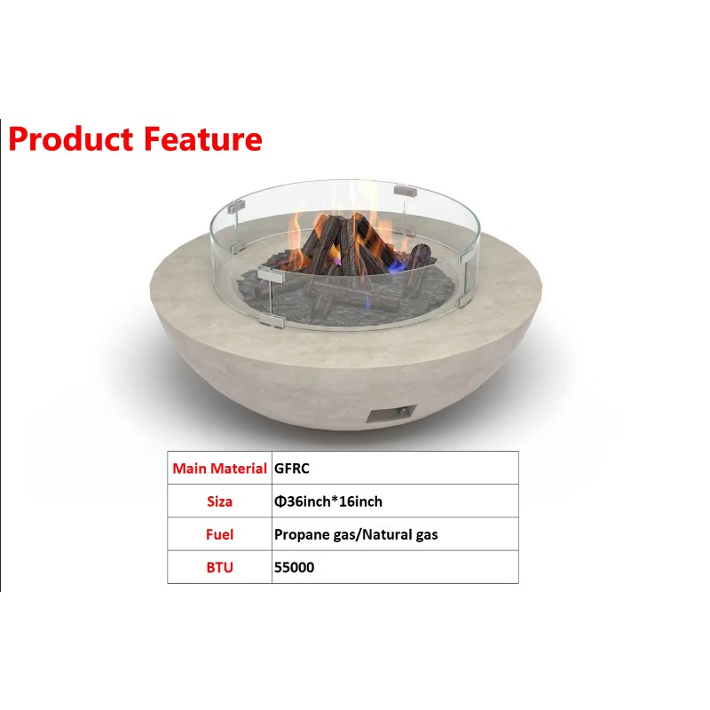 Table de foyer GFRC avec bol d - Fire Pit Bowl avis et prix