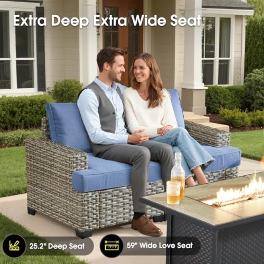 Ensemble de mobilier de patio  - Outdoor Furniture Set With Fire Pit avis et prix