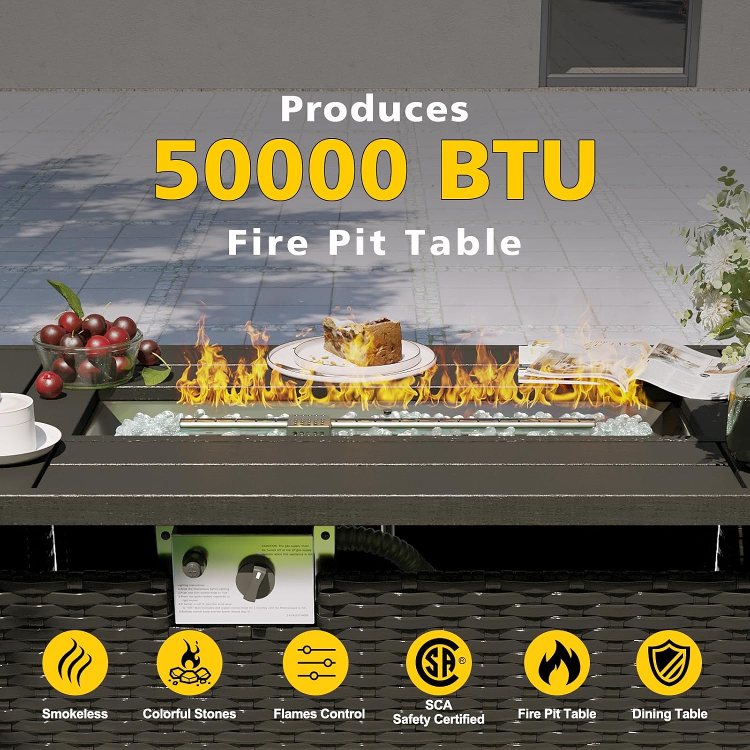 Ensemble de meubles de patio a - Outdoor Furniture Set With Fire Pit avis et prix
