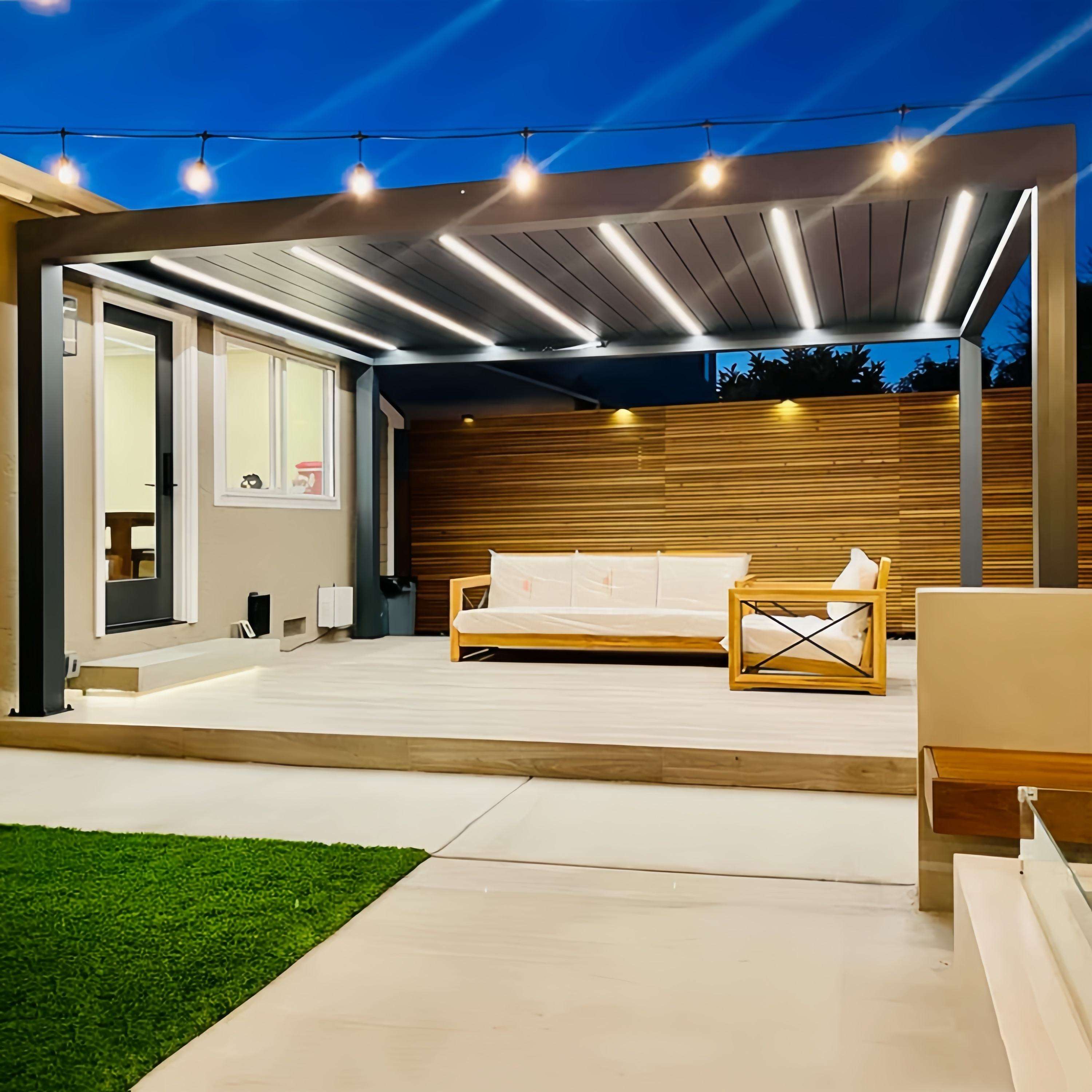 Pergola rectangulaire abordabl - Outdoor Furniture Aluminum avis et prix