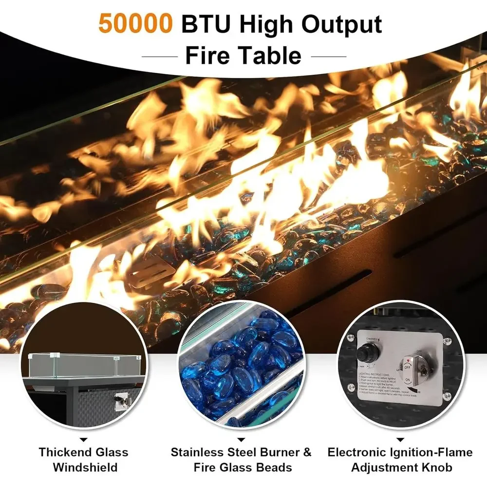 Ensemble de mobilier de patio  - Outdoor Furniture Set With Fire Pit avis et prix
