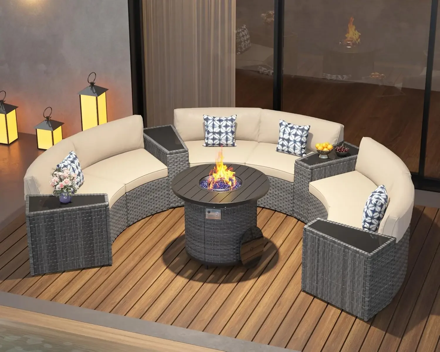 l Ensemble de meubles de patio - Outdoor Furniture Set With Fire Pit avis et prix