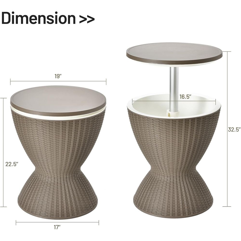 Table de patio en rotin résist - Outdoor Furniture Sale avis et prix