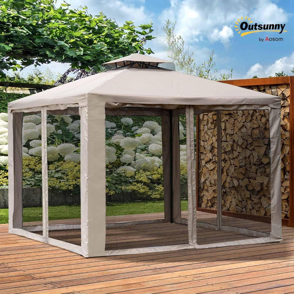 Gazebo de patio 9,6' x 9,6', a - Outdoor Furniture For Patio avis et prix
