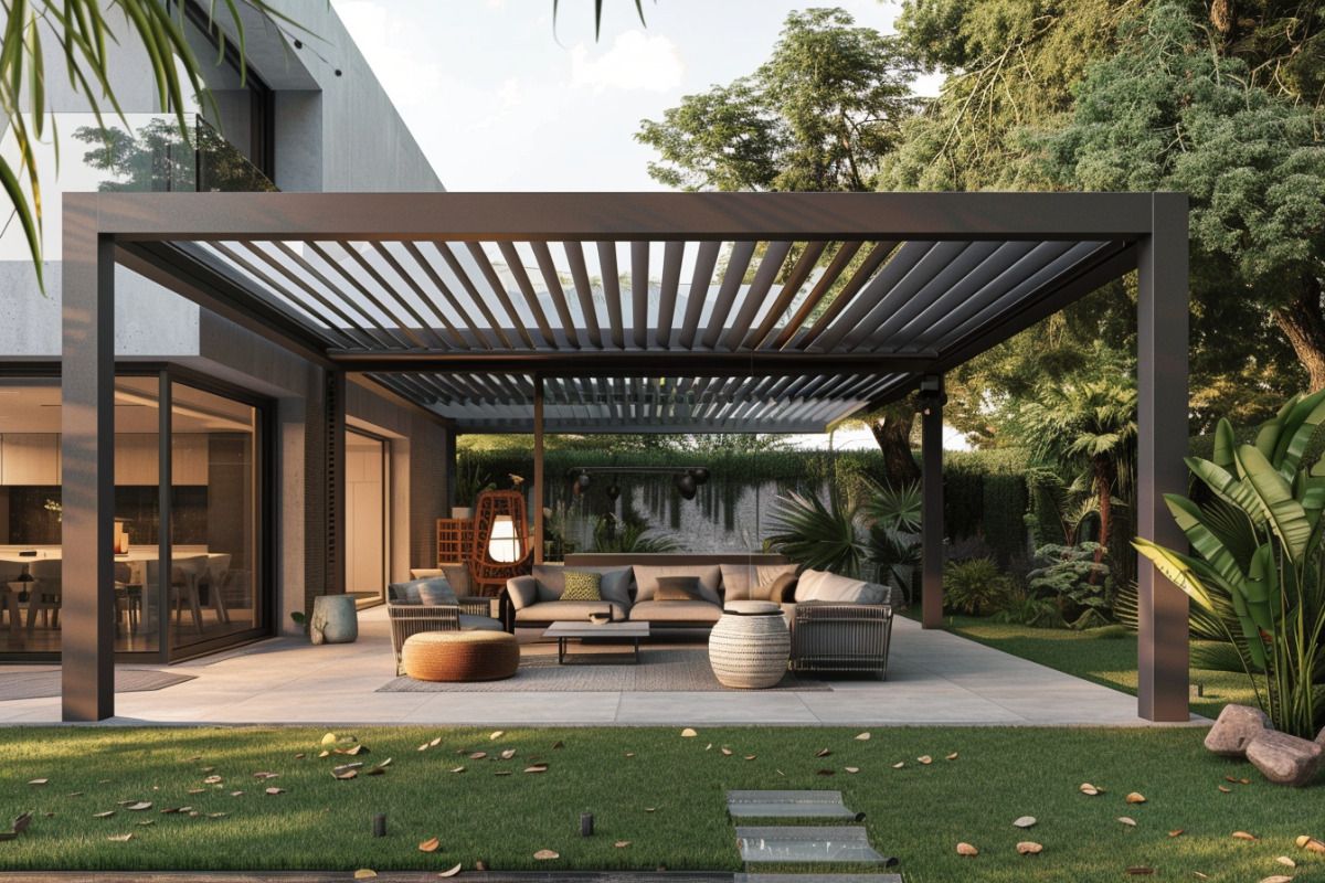 Pergola rectangulaire en allia - Outdoor Furniture Aluminum avis et prix