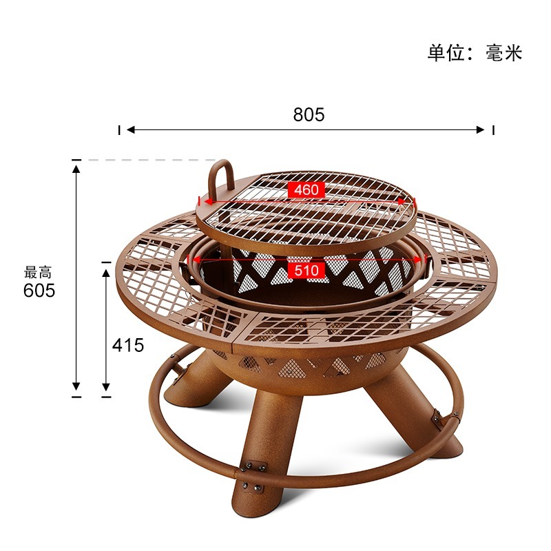 Ensemble de barbecue et foyer  - Outdoor Furniture Set With Fire Pit avis et prix