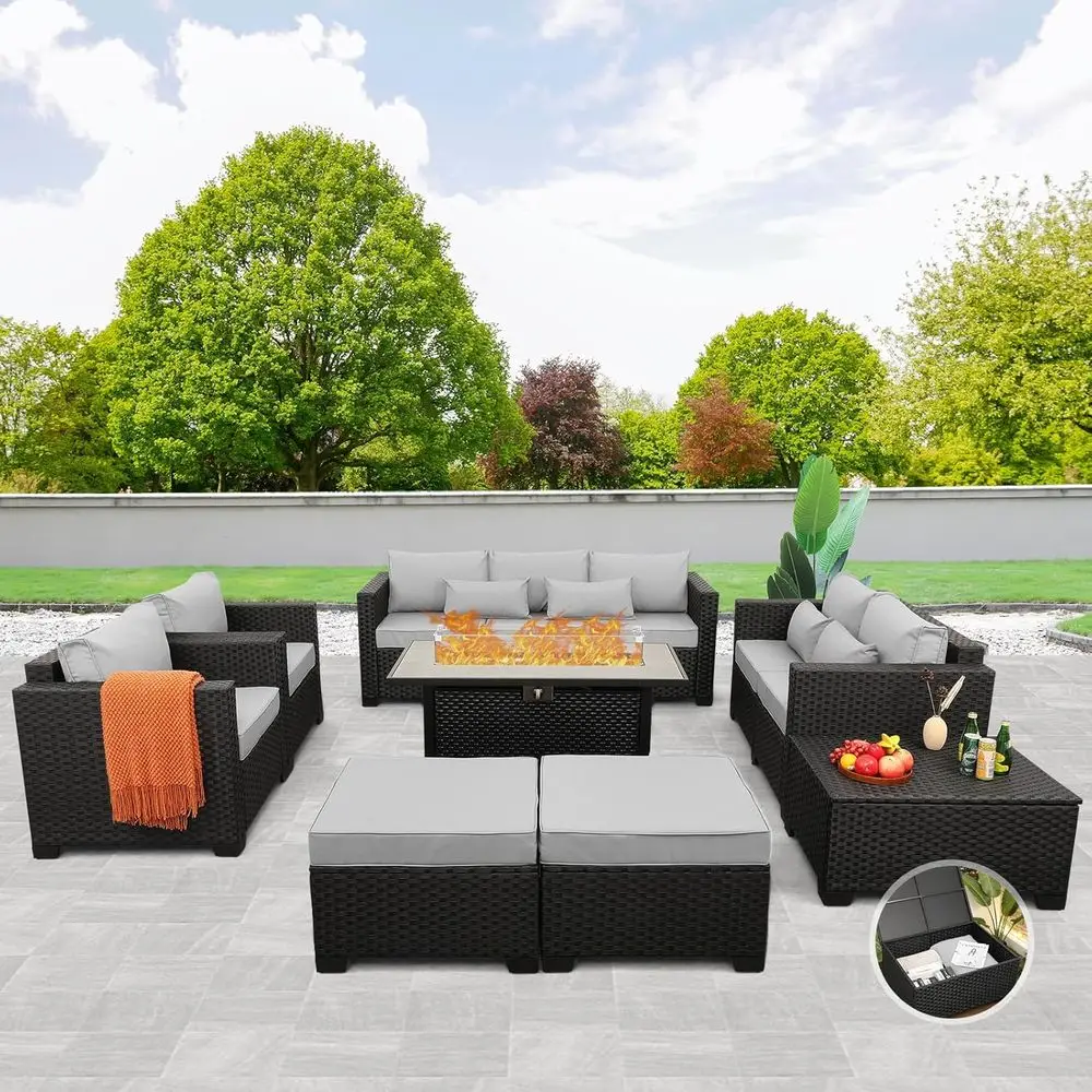 Ensemble de meubles d'extérieu - Outdoor Furniture Set With Fire Pit avis et prix