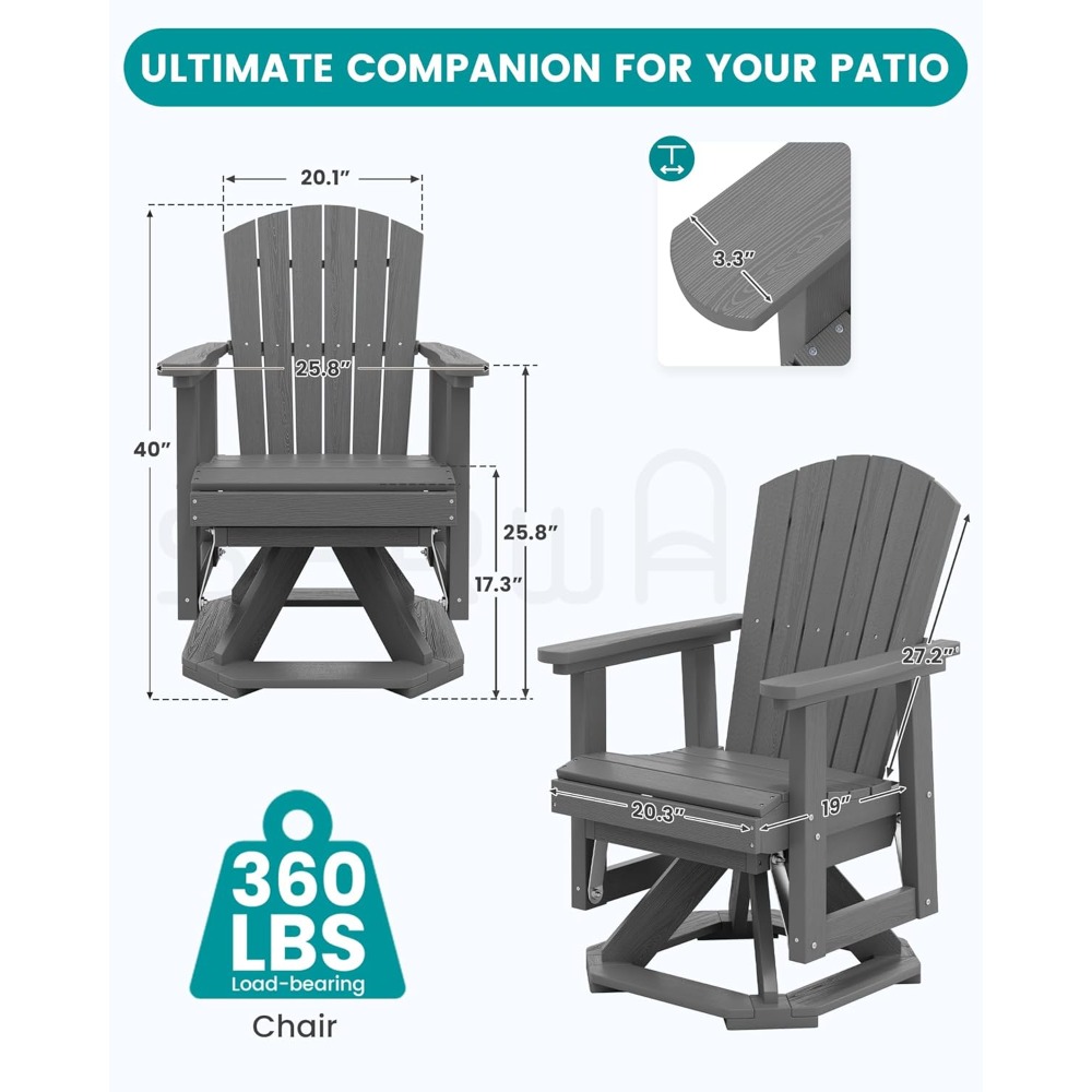 Fauteuil à bascule Adirondack, - Outdoor Furniture Hdpe avis et prix
