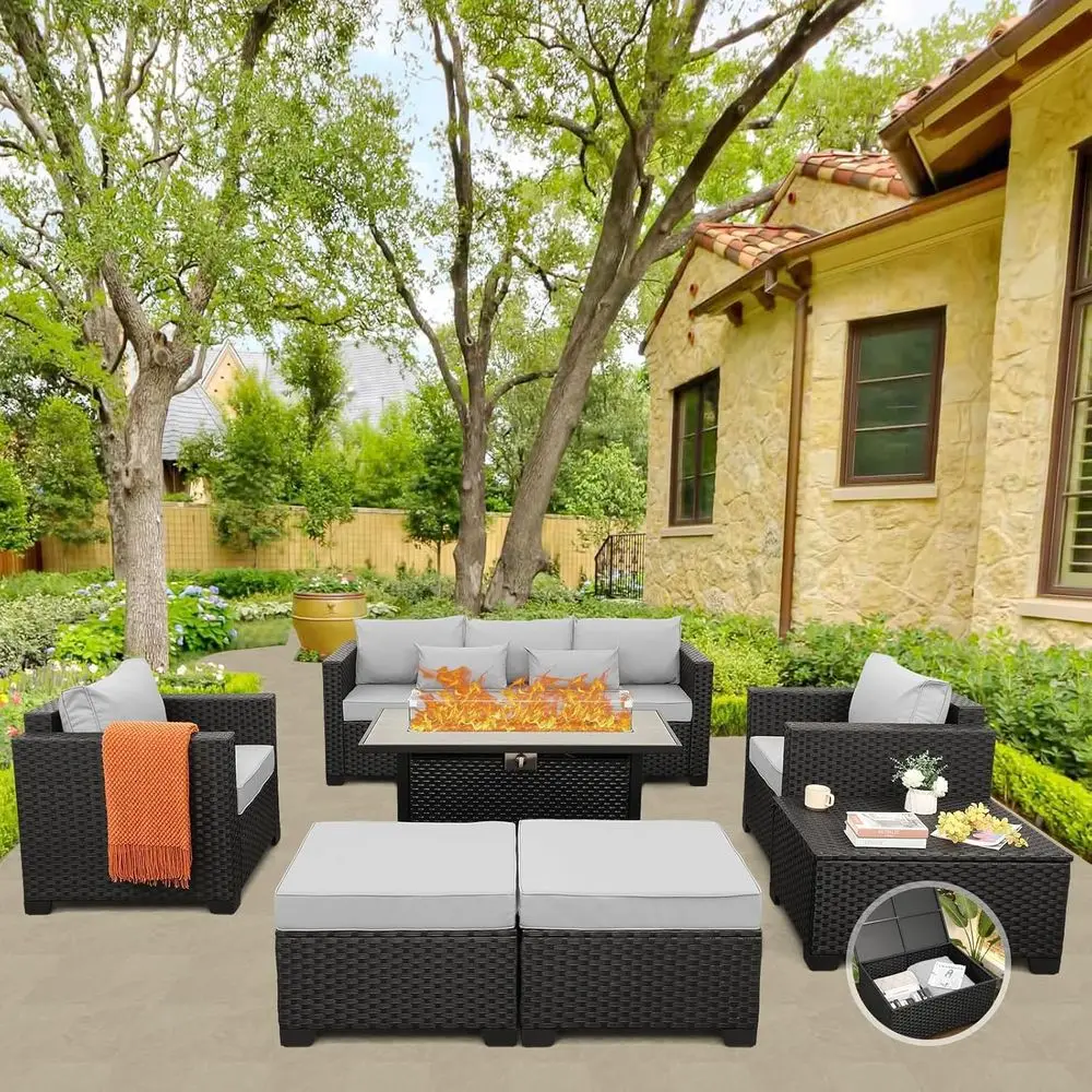 Ensemble de meubles de patio e - Outdoor Furniture Set With Fire Pit avis et prix