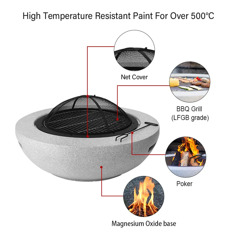 Poêle à bois d'extérieur en ox - Fire Pit Bowl avis et prix