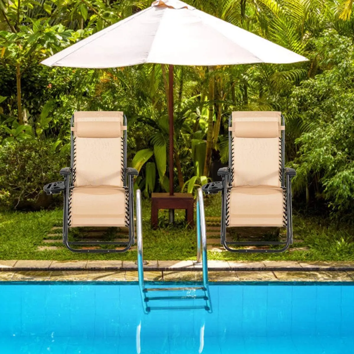 Ensemble de 2 chaises longues  - Outdoor Furniture Set Sale avis et prix